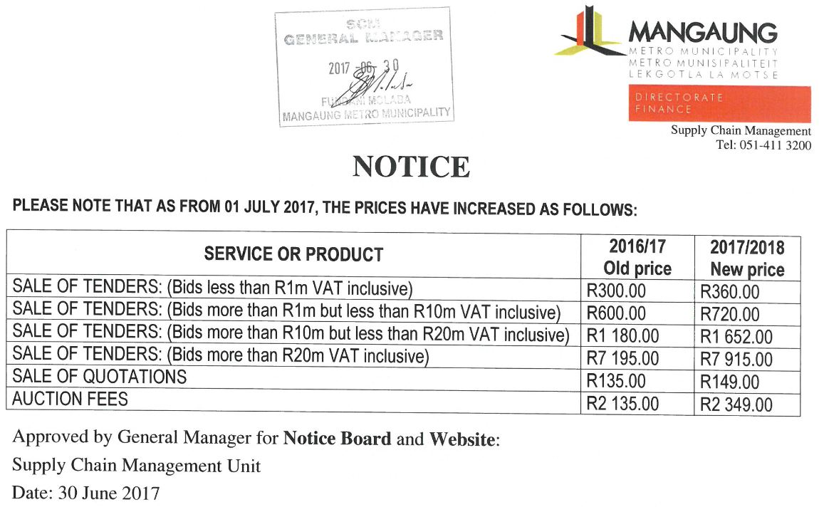 NOTICE-SCM-TARIFFS-2017-2018